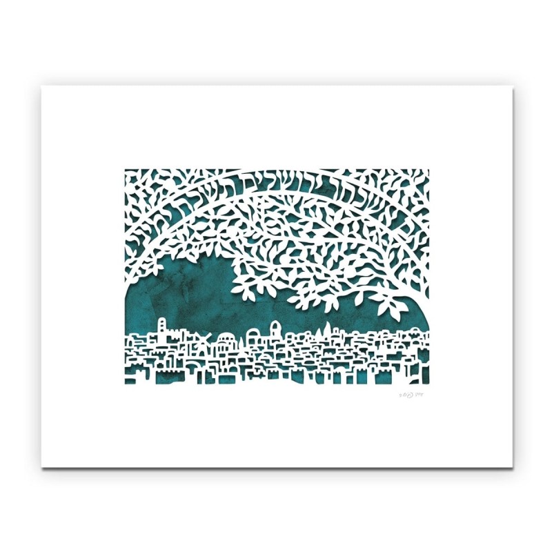 Remember Jerusalem Laser-Cut Paper Wall Hanging by David Fisher - Colo